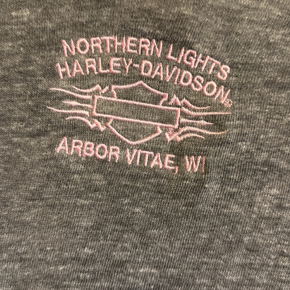 Harley Davidson Gray Long Sleeve Top - Picture 4 of 6